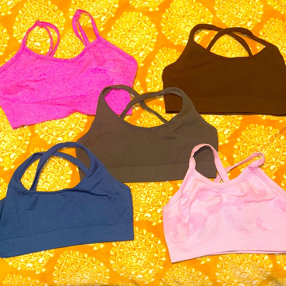 SHEIN Colorful Sports Bra Set - Bundle of 5 - M